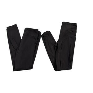 Pair of XL Athleta Girls Black Leggings Chit-Chat and High Rise Stash Styles